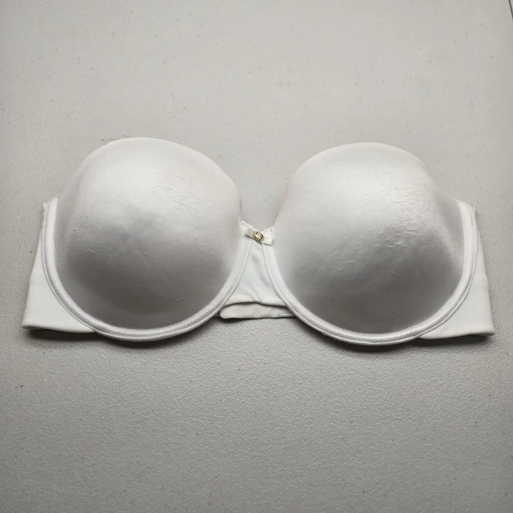 Vanity Fair Women Bra 38D White T Shirt Underwired Strapless Multi Way READ